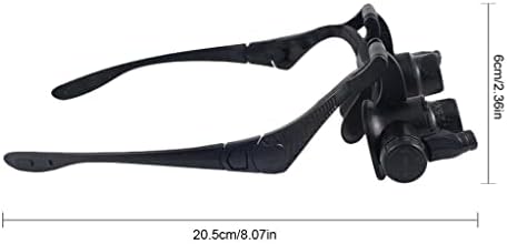 YTYZC 4 Nagyítás Nagyító Szemüveg Távcső Lencse, 2 Fények Fejhallgató Nagyító Javítás Micro Faragás
