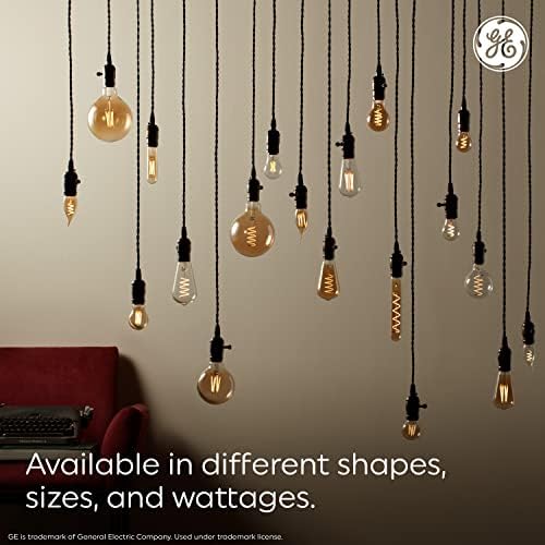 A GE Lighting Vintage Stílusú LED Izzók, 40 Watt Eqv, Sárga Üveg, Meleg Gyertya, Lámpa, Izzó Dekoratív, Kis Bázis