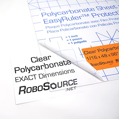 Polikarbonát Műanyag Lap 12 X 24 X 0.0625 (1/16) 3 Csomag Összetörik Ellenálló, Könnyebb Vágni, Kanyar, Penész, mint a Plexi. A VEX Robotika