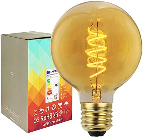 WOPARU 4W G95 Dekoratív Világon Nagy LED Edison LED Izzó,E26 / E27 Bázis Szabályozható Túlméretezett Kerek,2300K 40W Egyenértékű