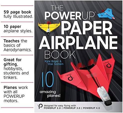 POWERUP 2.0 Design Studio - DIY Papír Sík átalakító Készlet & Illusztrált papírrepülő Hajtogató-Könyv - Origami Papír Repülőgépek