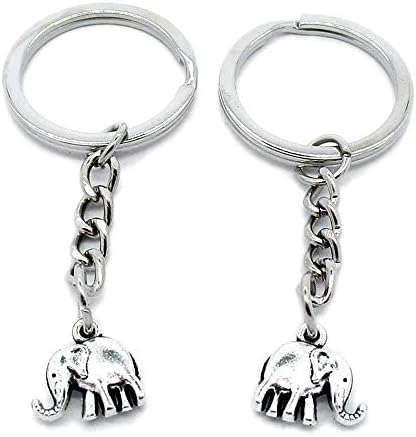 1 DB Antik Ezüst Keyrings Keychains kulcstartó Lánc Kategória Kapcsok AA461 Elefánt