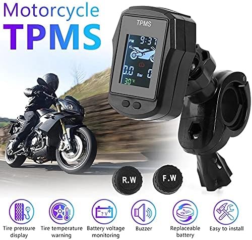 n/a Motorkerékpár Gumiabroncs, abroncsnyomás-Ellenőrző Rendszer, 2 Külső Érzékelők Vízálló USB TPMS Motorkerékpár Tartozékok
