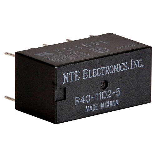 NTE Elektronika R40-11D2-5/6 Sorozat R40 Érzékeny Tekercs Egyetlen Kapcsolat a PC Fórumon Mount Epoxi Lezárt Relé, DPDT, 2 Ampulla,