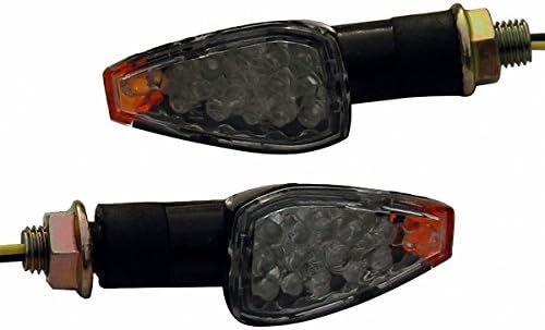 MotorToGo Fekete LED-es Motorkerékpár-indexet, Napszemüveg, Oldalsó Helyzetjelző Mutatók Szemellenző Kompatibilis a 2009-es Triumph Thruxton