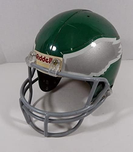 Philadelphia Eagles Játék Használt Sötét Zöld Sisak DP06857 - Aláíratlan NFL Játék Használt Sisakok