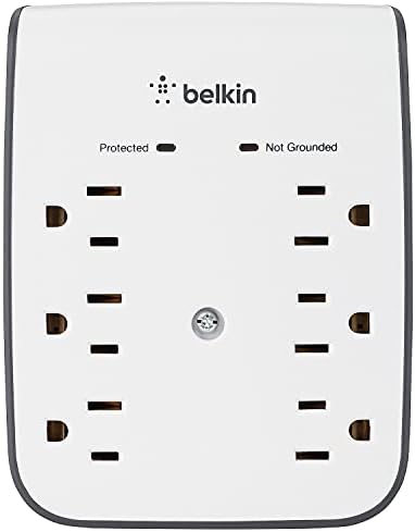 Belkin Bsv602tt Surgeplus USB Fali Töltő, 6 Üzletek; 2 USB, Fehér