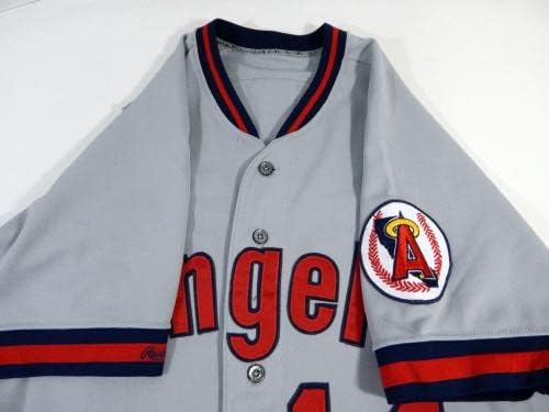 1991-ben a Kaliforniai Angyalok John Orton 14 Játékban Használt Szürke Jersey 46 DP14424 - Játék Használt MLB Mezek