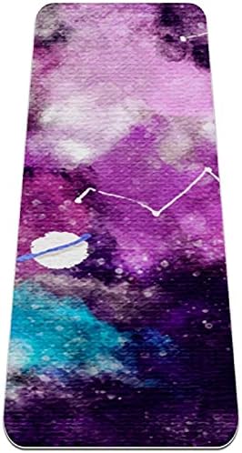Siebzeh Akvarell Galaxy Háttér Prémium Vastag Jóga Szőnyeg Környezetbarát Gumi Health&Fitness Csúszásmentes Alátét Minden