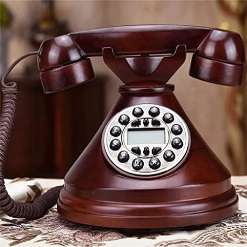XDCHLK Antik Vezetékes Divat a Retro Tömör Fa Fix Telefon Antik Vezetékes Telefon/Újrahívás/Hands-Free/Háttérvilágítású, Hívófél-azonosító