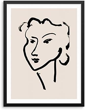 Őszintén, Nem Henry Matisse Galéria falán Absztrakt Művészet Print Arcok Poszter 11x14 KERETBEN Század Közepére lakberendezés