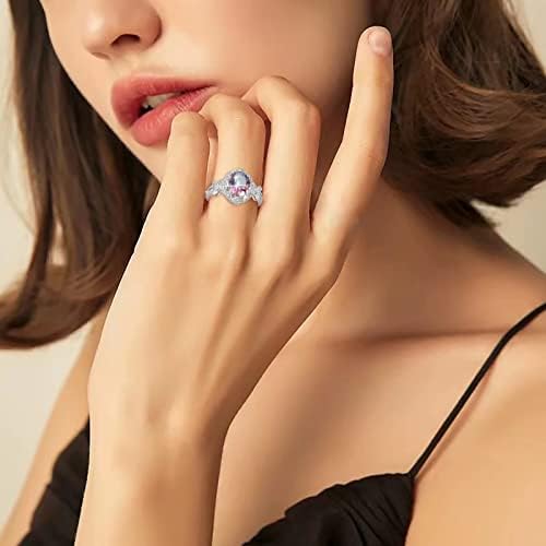 2023 Új Intarziás Színes, Aranyozott Gyűrű Női Divat Ékszerek Legnépszerűbb Tartozékok Felesége Pingvin Gyűrűk Nők számára (Ezüst, 10)