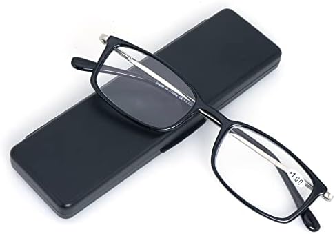 3 Csomag Kék Fény Blokkoló Olvasó Szemüveg TR90 Ultra Vékony Szemüveg Kompakt Lapos Összecsukható, Hordozható Olvasók a Nők, Férfiak