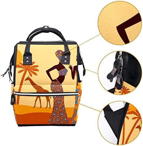 GUEROTKR Utazási Hátizsák, Pelenka táska, Hátizsák Táskában, afrikai zsiráf mintával