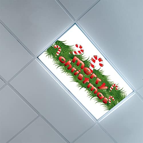 Fluoreszkáló Fény Terjed a Mennyezeti Lámpát Diffúzor Panelek-Karácsonyi Minta-Fénycső Kiterjed a Tanterem Office-2láb x 4ft