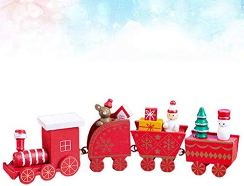 SEWACC Karácsonyi Fa Piros Vonat Dekoráció Kreatív 4. Szakasz Vonat Dísze a Buli, Fesztivál, lakberendezés