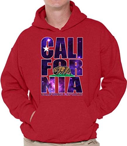 Kínos Stílusok Kaliforniai Köztársaság Kapucnis Cali Medve Galaxy Pulóver