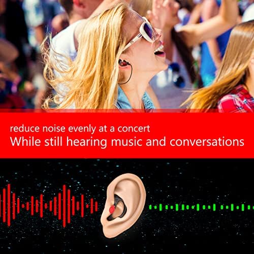 Zeadio Zaj Szűrt Szilikon Earplug, Kényelmes Öntött hallásvédő Fülhallgató, Zaj Védő Hármas Karimás Fülbe Forgatás, Koncert, kétirányú