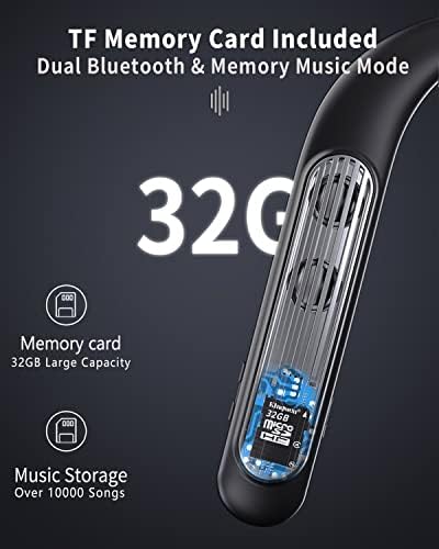 Bluenin Hordozható Bluetooth Hangszóró, Hordozható Neckband Bluetooth-Hangszórók, Beépített TF Kártya,Vezeték nélküli Gallér Hangszóró CVC