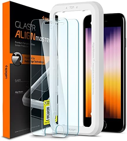 Spigen Edzett Üveg kijelző Védő fólia [GlasTR AlignMaster] tervezték iPhone SE 3 (2022) / iPhone SE 2 (2020) / iPhone 8 / iPhone-7-