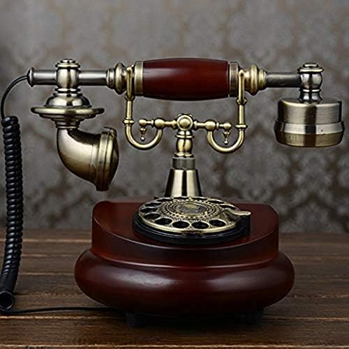 KXDFDC Tömör Fa Asztal Telefon-Vezetékes Digitális Vintage Telefon Klasszikus Európai Retro Vezetékes Telefon, Vezetékes Lóg