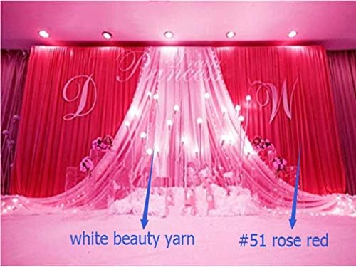 20x10ft Luxus Esküvői Színpadon Selyem Hátteret Háttér Függöny Szépség Fonal Géz Dekoráció (Arany+Fehér)