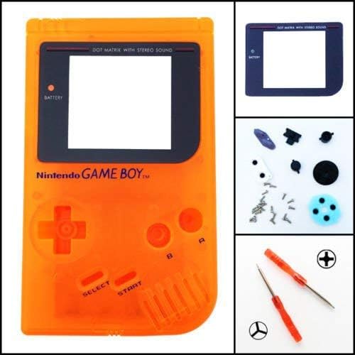 Új Teljes Ház Shell Esetében Game Boy Klasszikus GB-os DMG GBO Átlátszó Narancs