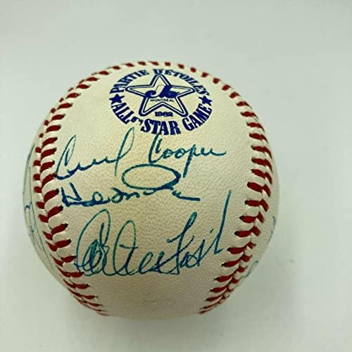 1982 All Star Game Csapat Aláírt Baseball George Brett Carlton Fisk Yount SZÖVETSÉG COA - Dedikált Baseball