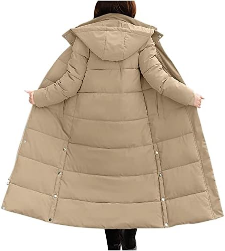 JJHAEVDY Női Kabát Téli Hosszú Kabát Szélálló Gömbhal Kabát kapucnis Téli Hosszú Kabát