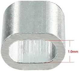 Aexit 1mm (0.039) Lánc & Kötél Szerelvények Kábel drótkötél Alumínium Ujjú Klip Szerelvények Hullámokkal drótkötél Ujjú Hurok
