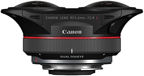 Canon RF 5,2 mm-es f/2.8 L Dual Halszem 3D-s VR Objektív Csomag 3Pod V3AH 3-Rész Alumínium Video Állvány, 2-utas Fluid Fej,