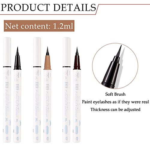 Vtrem 3PCS Eyeliner Pen-Nem-Skip Folyékony Szemceruza Ceruzával Ultra-Finom Tipp Smudgeproof Tartós Szem Bélésű Női Vízálló Smink