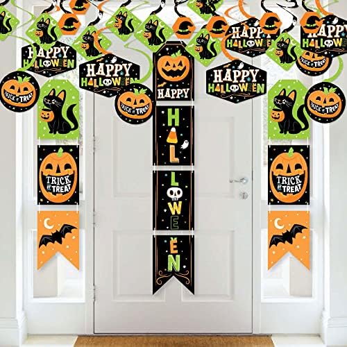 Nagy Dot a Boldogság Jack-O'-Lantern Halloween - Halloween Party Dekoráció Kavarog, majd Beltéri Ajtó Dekor Csomag
