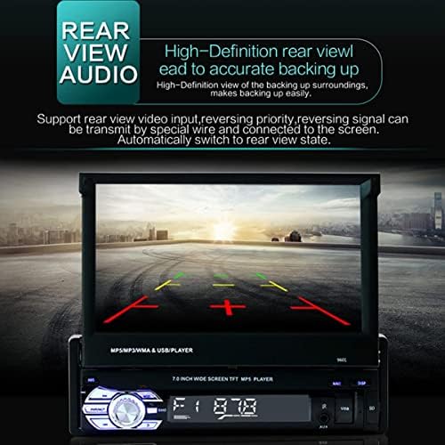 1DIN 7 HD Behúzható Érintőképernyő autórádió GPS Navigációs Tükör Link Autó Sztereó Bluetooth AUX-in SD FM-USB