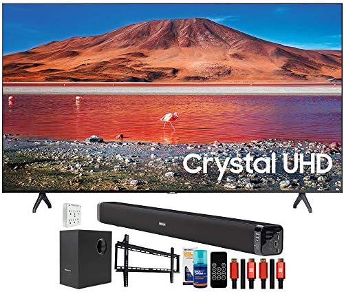 SAMSUNG UN65TU7000 65 4K Ultra HD LED TV Deco Felszerelés házimozi Csomag