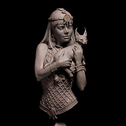 ETRIYE 1/10 Gyanta Karakter Mellszobor Modell Ókori Egyiptomi Női Harcos Fröccsöntött Modell Mellszobor Kit (Darabokban, majd Festetlen)