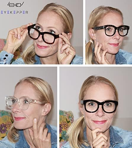 Eyekepper 10% megtakarítás 4 Csomag Túlméretes Olvasó Szemüveg, a Nők pedig 4 Csomag Női Nagyméretű Szögletes Design Olvasók +1.50