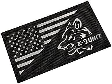 Kseen Taktikai K9 Egység Kutya Patch K-9 USA Zászló IR Infravörös Fényvisszaverő Foltok Morál Jelvények Applied tépőzáras Rögzítő Hordozó