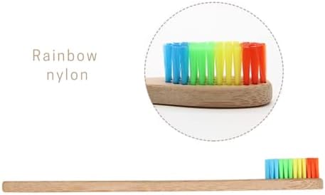 Bambusz tootbrush Szivárvány, biológiailag Lebomló Fogkefe, LMBT