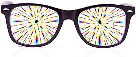 GloFX Végső Optikai Szemüveg - Matt Fekete Limitált Kiadás - Rave Szemüveg, Ravewear, EDM Fesztiválok, Fény Mutatja, Szivárvány Prizma