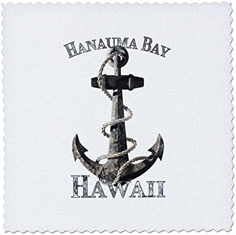 3dRose Vitorlás design egy tengerparti nyaralás Hanauma Bay, Hawaii. - Paplan Négyzetek (qs_359500_5)