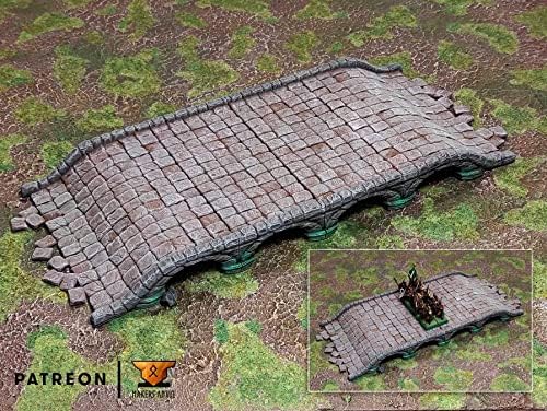 Kőhíd (Széles) által Döntéshozók Üllő, 3D-Nyomtatott Asztali RPG Táj, Wargame Terepet 28mm Miniatúrák