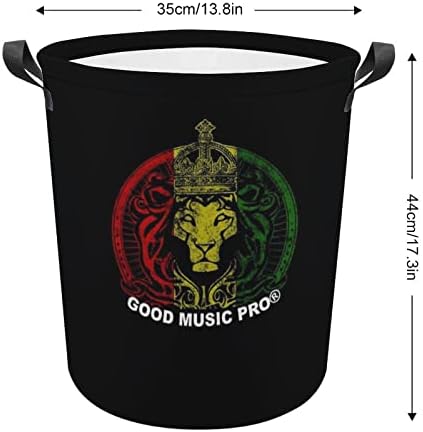 Az oroszlánkirály a Jamaikai Reggae Szennyes Kosár Összecsukható Szennyesben Mosoda Bin Tároló Táska, fogantyúval