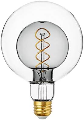 FLSNT G125 Vintage Szabályozható Globe Edison LED Izzók, 2700K Puha, Fehér, 7W(40W Egyenértékű), 300LM, E26 Közepes Bázis, CRI90,