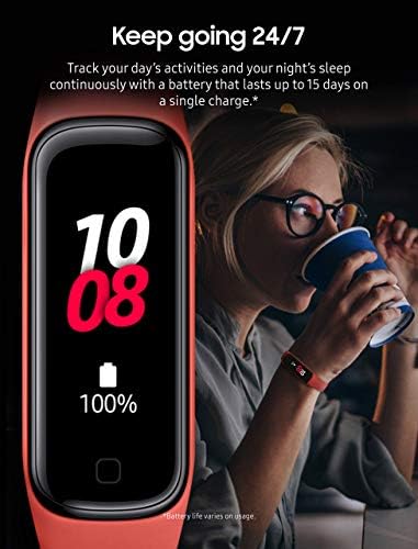 Samsung Galaxy Fit 2 Bluetooth Vízálló Fitness Nyomkövető Okos Zenekar – Piros (Felújított)