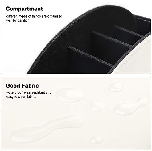 Fekete, Fehér, Geometriai Formák Távirányító Birtokosai PU Bőr Caddy Tároló Szervező Doboz 5 Rekesz az Otthoni Irodai Kellékek