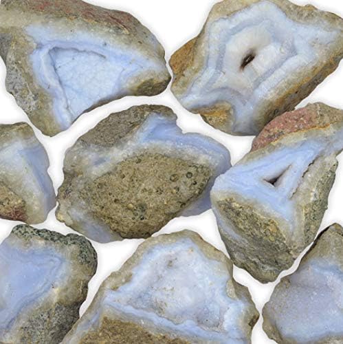 Hipnotikus Drágaköveket Anyagok: 18 lb Tömeges Kemény Jeges Kék Csipke Achát Kő a Namíbia - Nyers Természetes Kristályok, Kövek többszörös szúrt