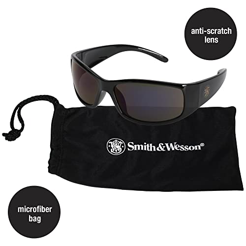 Smith & Wesson® Elite™ Biztonsági Szemüveg (21303), Füst, Lencse, Fekete Keret, Unisex Napszemüveg a Férfiak, mind a Nők (12 Db)