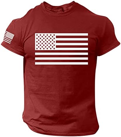 USA Póló Férfi Rövid Ujjú július 4-én Tshirts Amerikai Hazafias Függetlenség Pólók Grafikus Póló Streetwear