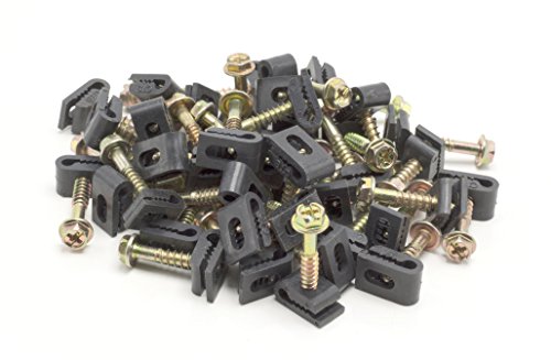 A CIMPLE CO - Mini Wire Kábel, Klip, Villamos Drót, Kábel, Klip, 1/10 a (3 mm) Csavar Klip pedig Kötőelem, Fekete (10 Db / Zsák)